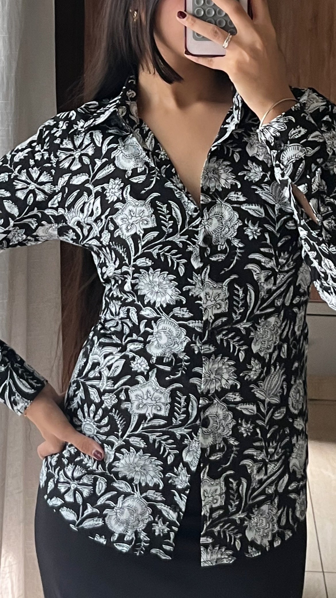 Black Current Corset Shirt