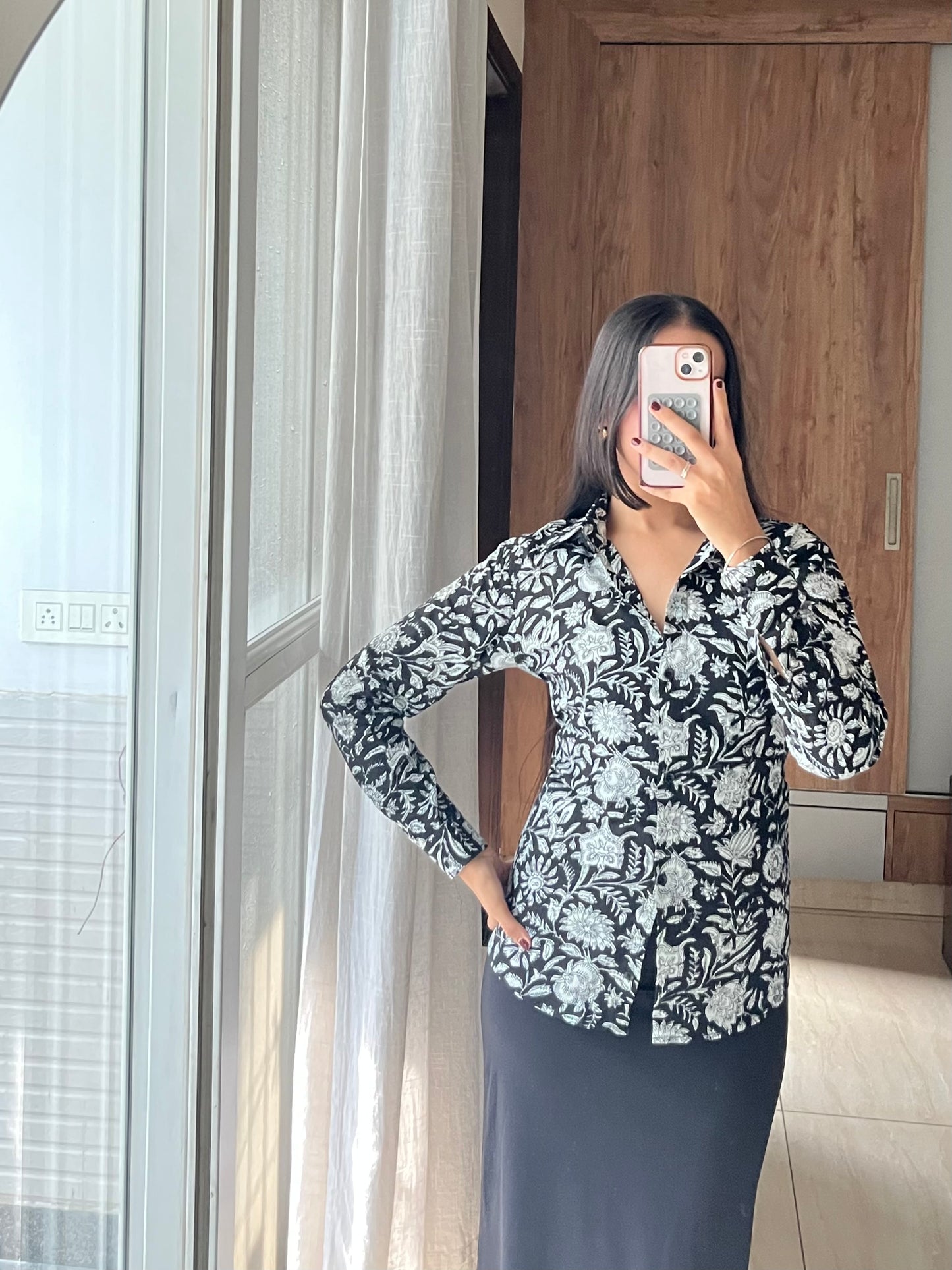 Black Current Corset Shirt