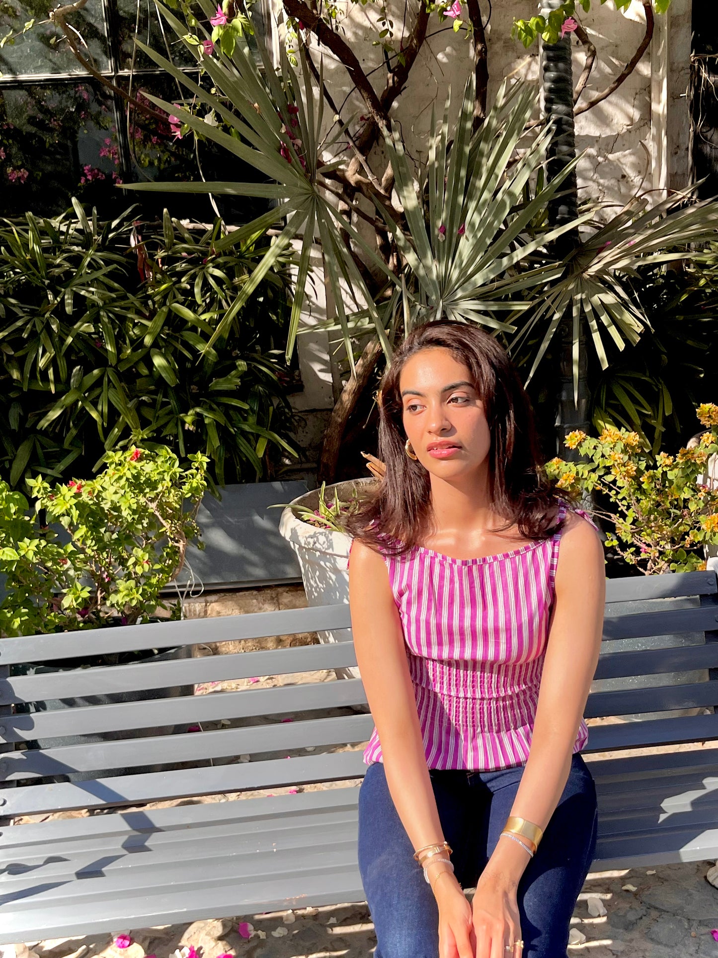 Amethyst Stripes Top
