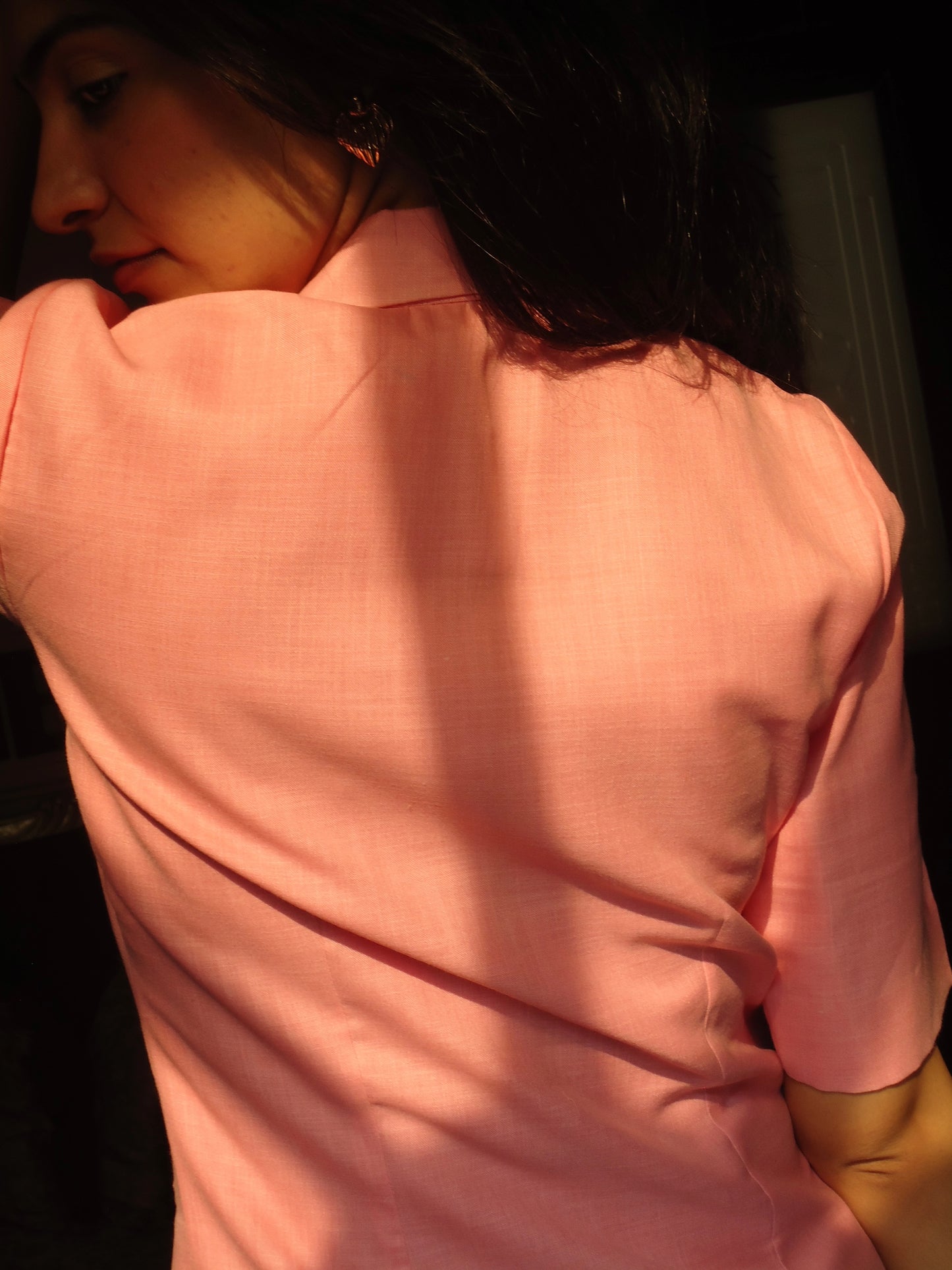 Rosette Linen Dress