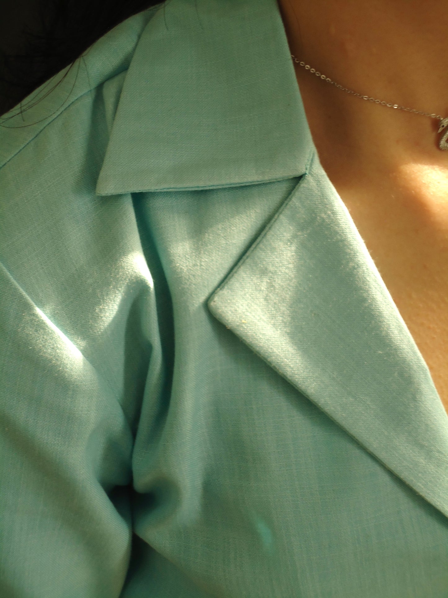 Azure Linen Dress