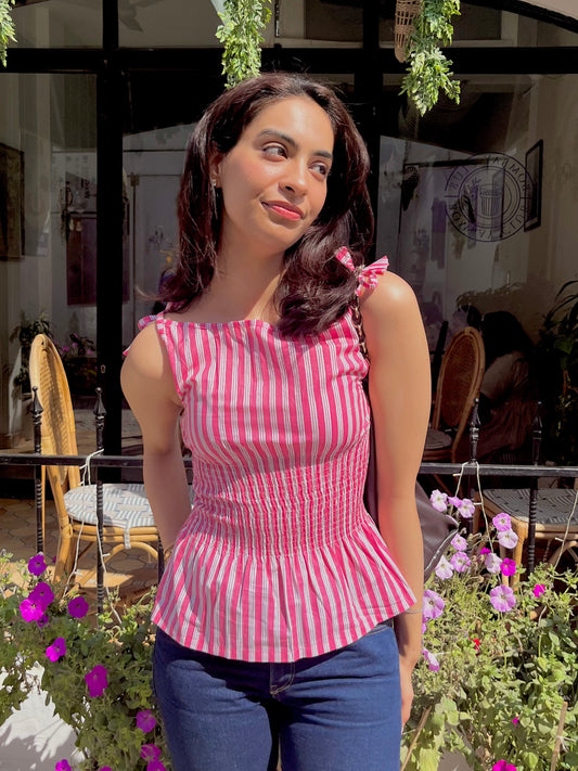 Roselle Stripes Top