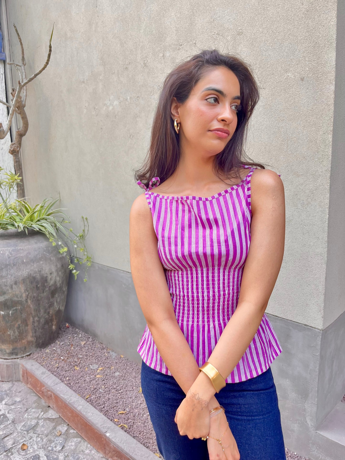 Amethyst Stripes Top