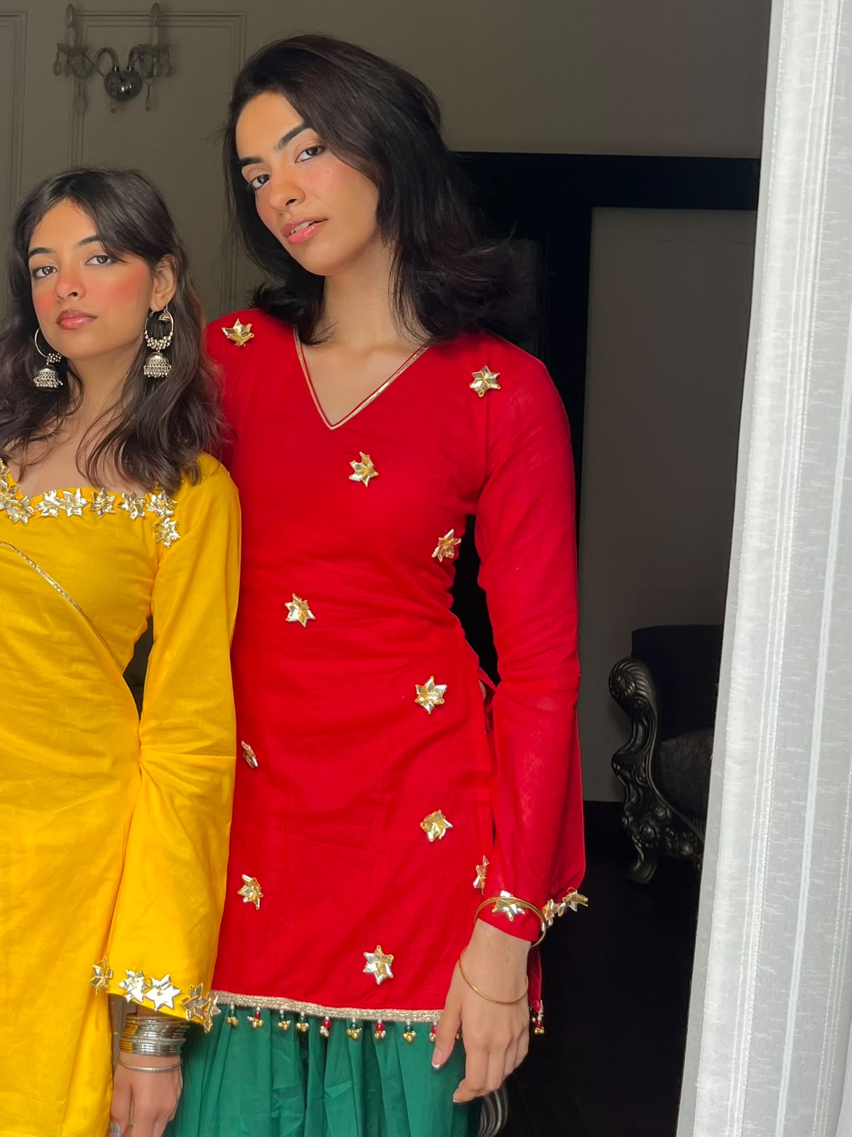 Shabnam Deep Red Corset Back Kurta