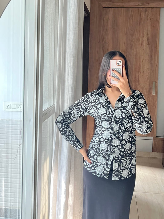 Black Current Corset Shirt