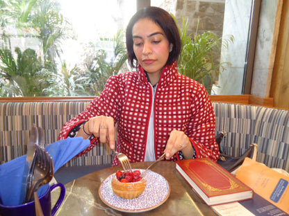 Berry Gingham – Reversible Puffer Jacket