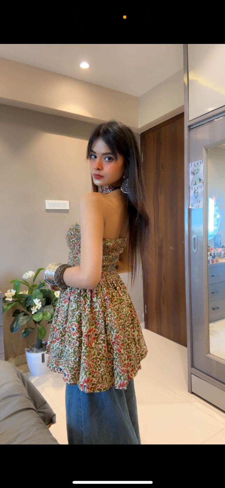 Kalamkari Peplum Top