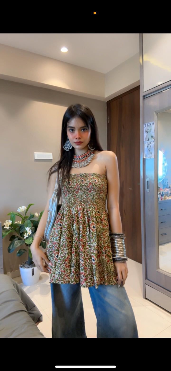 Kalamkari Peplum Top