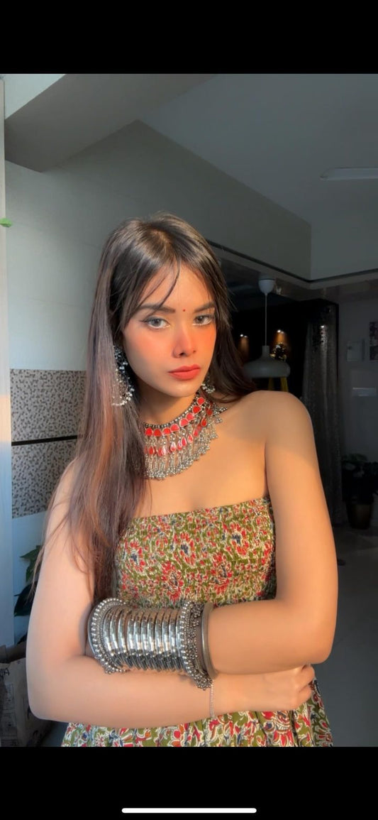 Kalamkari Peplum Top