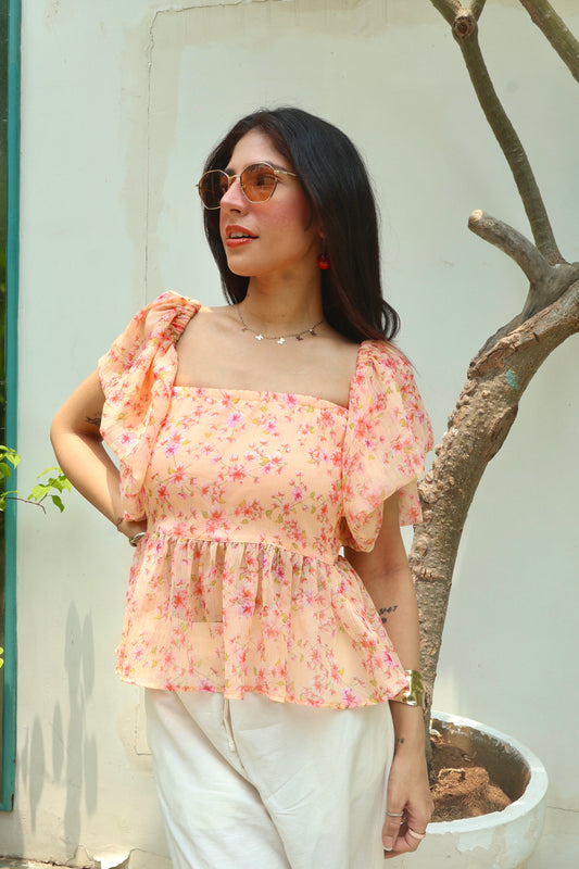 Peach Coral Top